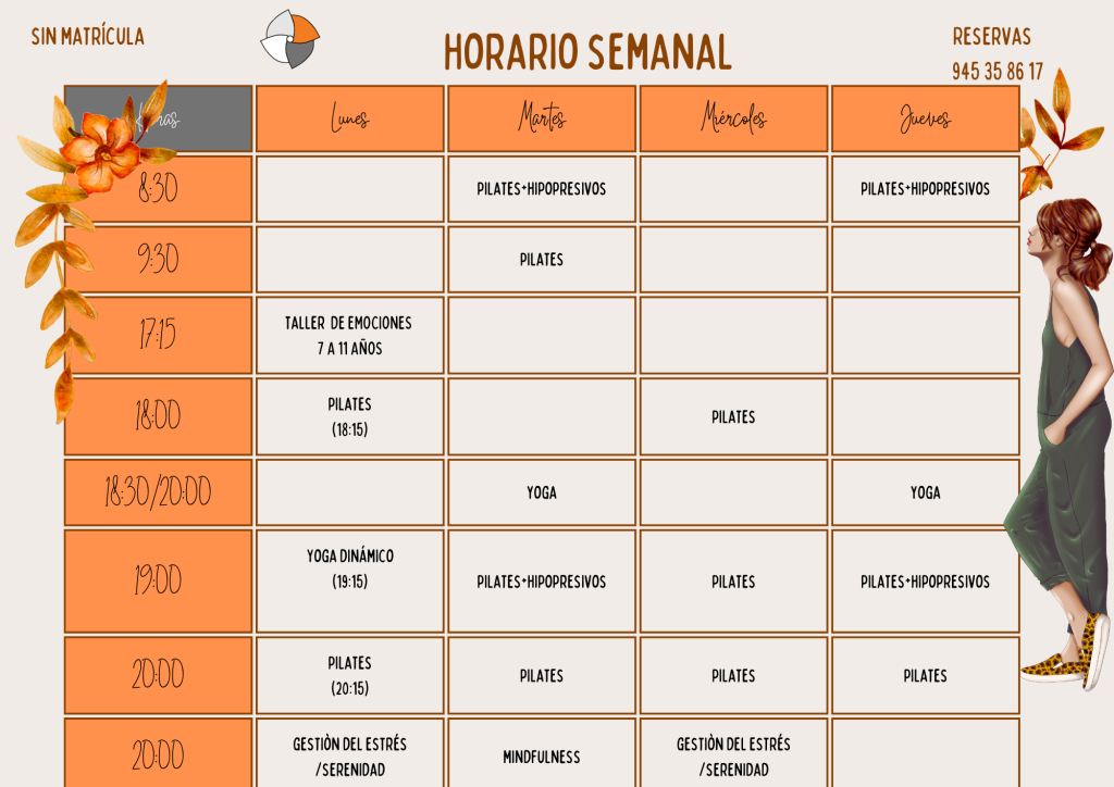 Horarios actividades semanales 2025-2026 2 HORARIO Actividades Semanales 2024 25