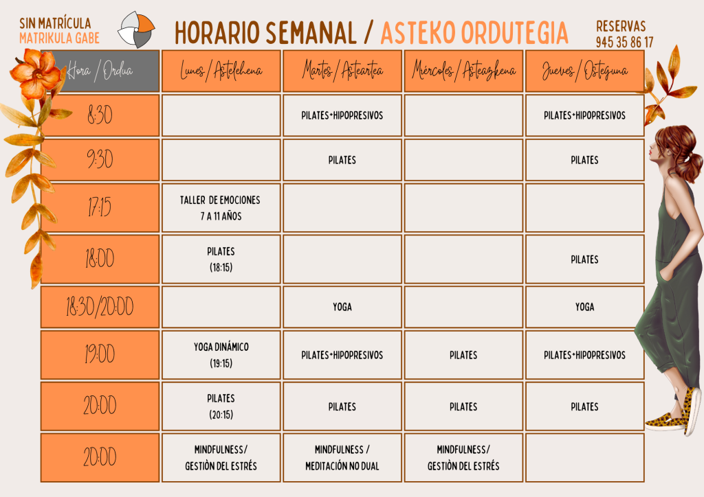 HORARIO Actividades Semanales 2025 26