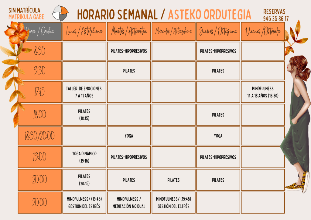 HORARIO Actividades Semanales 2025 26